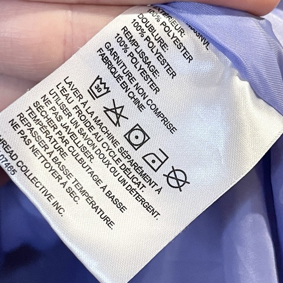 Anthropologie NVLT Full Length Puffer Coat Maxi Ski Vegan Down Off-White Gray M - Picture 6 of 6